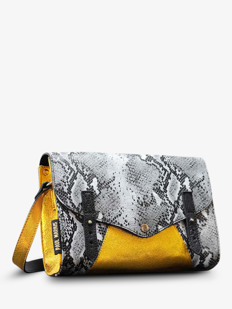foto-vista-laterale-borsa-a-tramoggia-in-pelle-donna-grigio-giallo-lindispensable-python-granito-giallo-metallizzato-paul-marius-w08-p-w-mcy