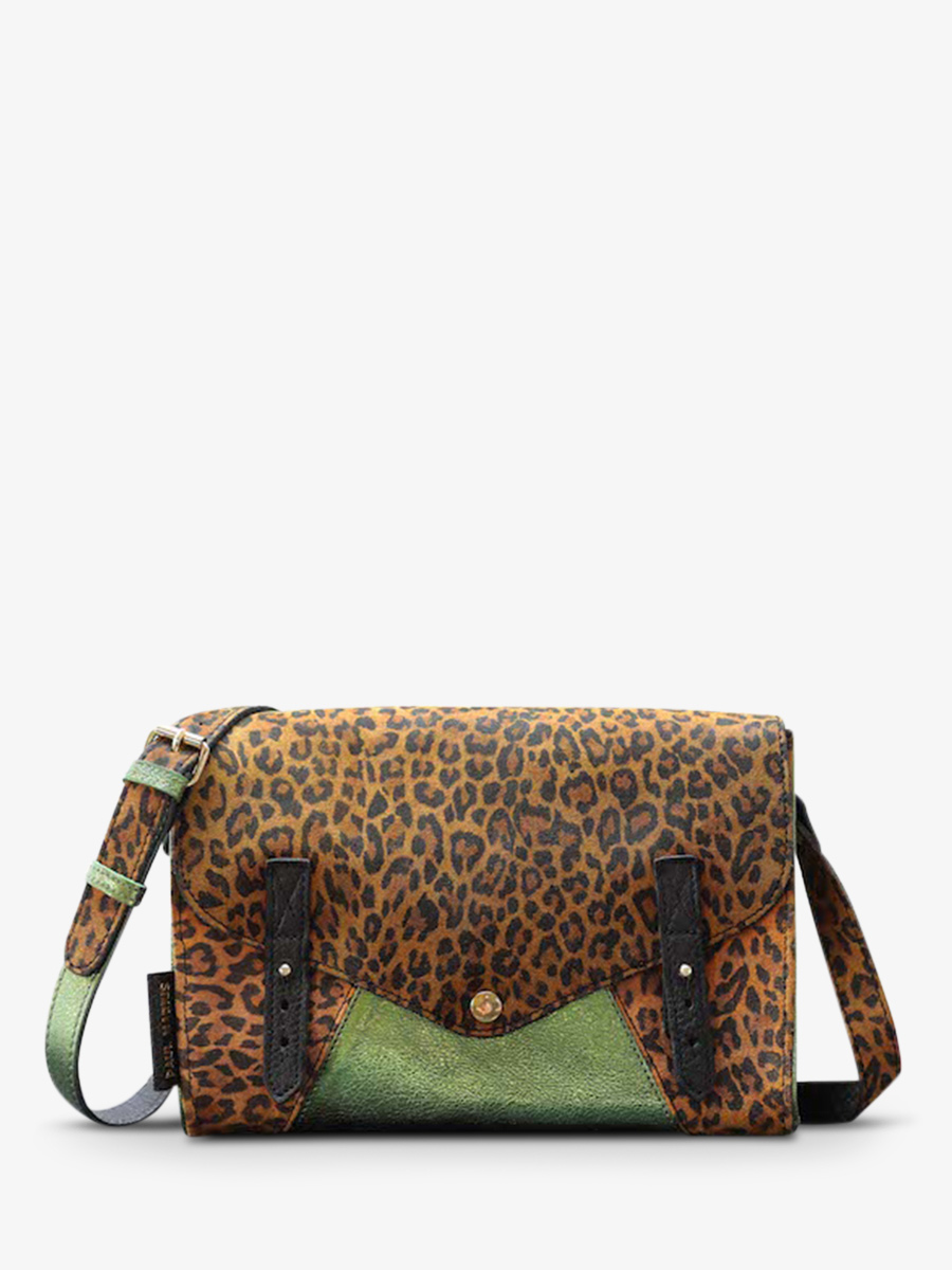 foto-vista-frontale-borsa-a-tramoggia-in-pelle-donna-marrone-verde-lindispensable-leopard-naturel-kaki-metallise-paul-marius-w08-lp-l-mcgr