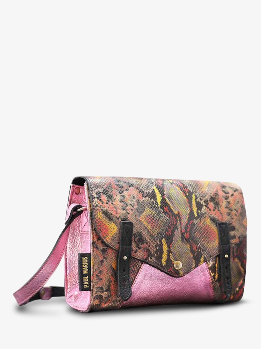 foto-vista-laterale-borsa-a-tramoggia-in-pelle-donna-rossa-rosa-lindispensable-python-magma-rosa-metallizzata-paul-marius-w08-p-pi-mcpi