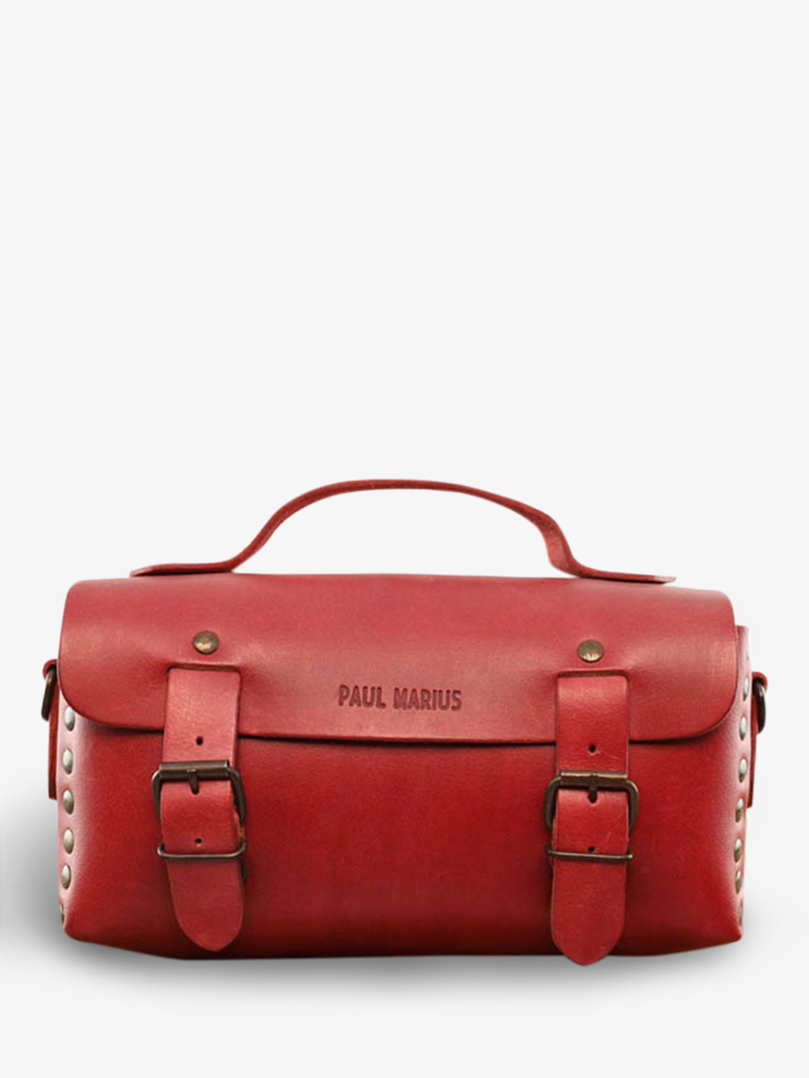 foto-vista-frontale-borsa-a-tracolma-in-pelle-da-donna-rossa-lartisane-rosso-carminio-paul-marius-p02-r