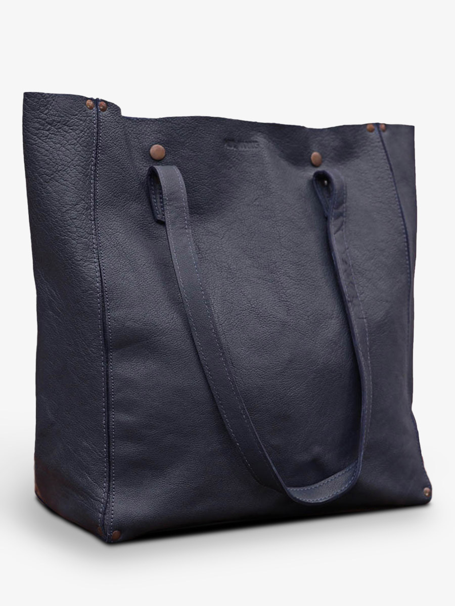 foto-vista-laterale-borsa-a-manico-lungo-in-pelle-donna-blu-leffronte-l-bleu-encre-paul-marius-w11-db