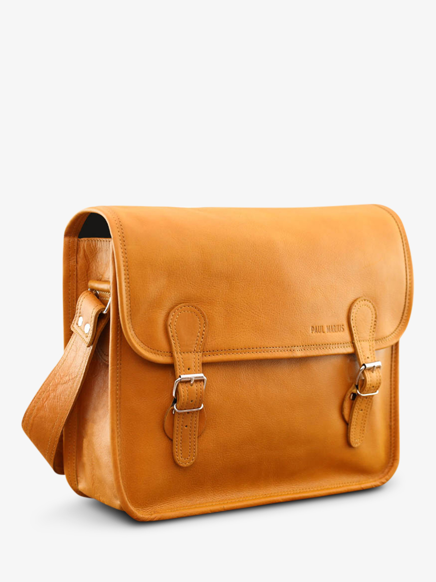 foto-vista-laterale-portadocumenti-in-pelle-a4-giallo-lasacoche-m-safran-paul-marius-m02s14-y