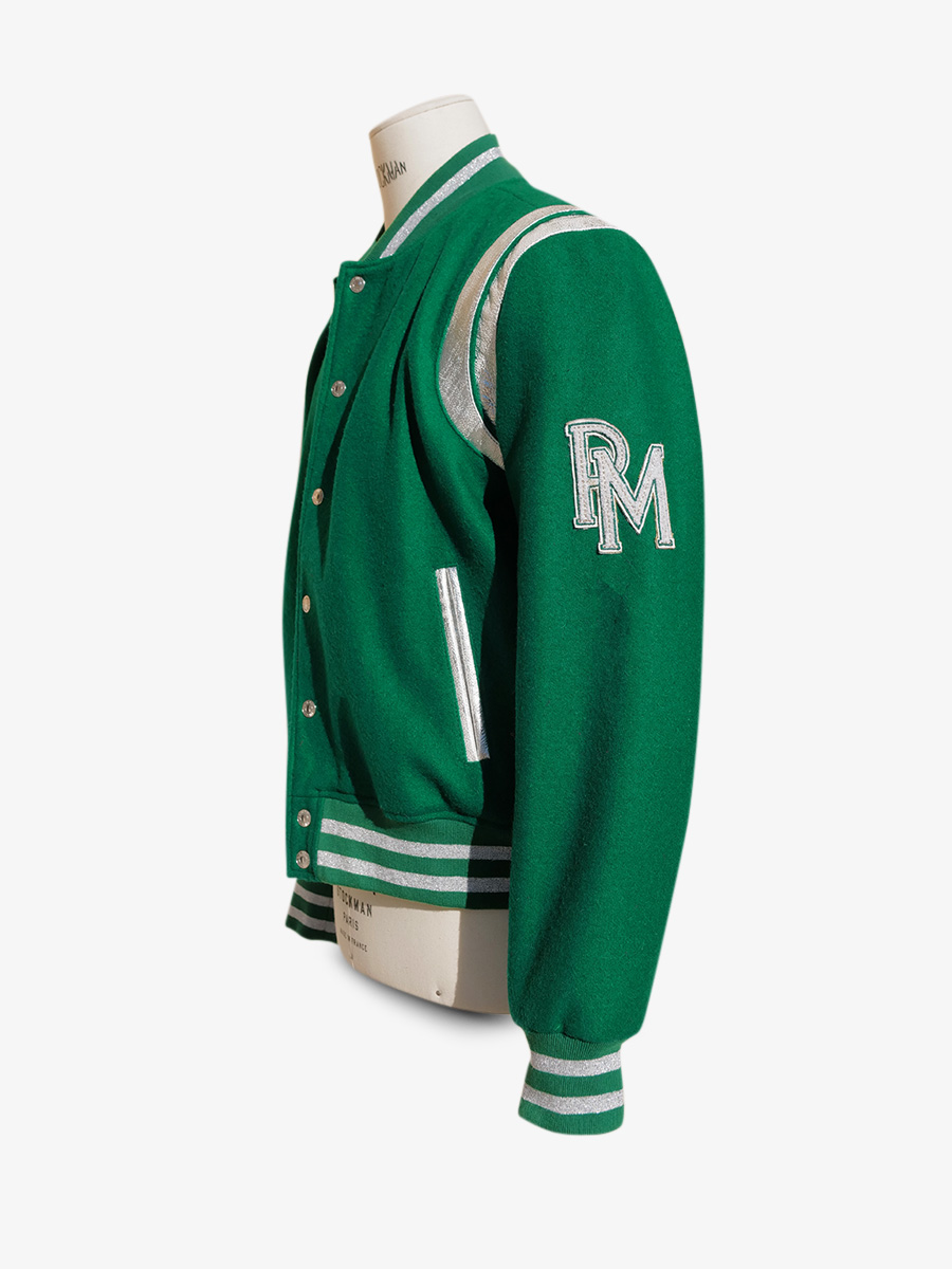 foto-vista-posteriore-teddy-blouson-in-pelle-e-tessuto-leteddy-50s-verde-vipere-paul-marius-tdy-fifties-gr-l